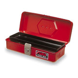 SAFA Red Pressbox Lift Out Tray made of heavy gauge steel with a lockable catch and easy-clean rounded corners, ideal for organization.