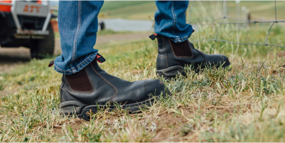 John Bull,4282 Raptor 3.0 Elastic Side Safety Boot - Oxblood - 12