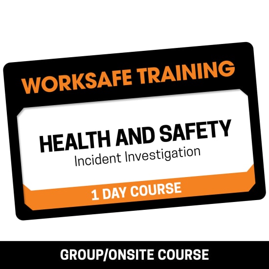 Group training course for H&S incident investigation, focusing on root cause analysis and workplace safety procedures.