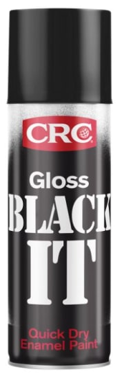 CRC 5112 Black It Gloss 400ml 6 Pack, quick-drying enamel paint for durable, high-quality finishes on various surfaces.