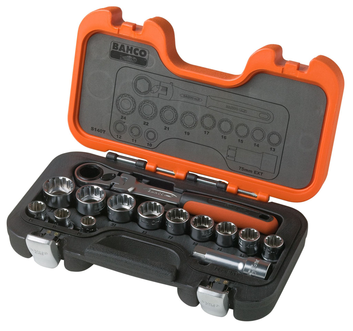 Bahco 14 Piece Go-Through Socket Set