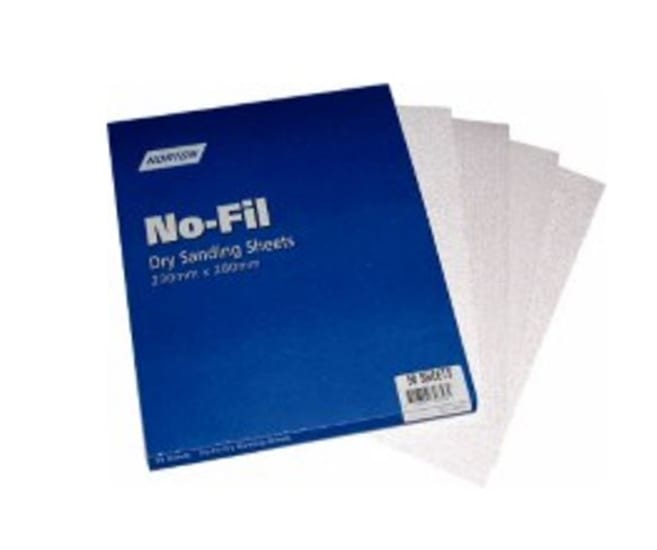 High-quality NOFIL 400 grit sanding sheet (230 x 280mm) for smooth finishes on wood, metal, and plastics.