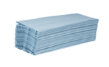 Blue WypAll X50 4209 single sheet wipers, 24x42cm, 8 packs; durable, absorbent, ideal for spills in kitchens and workshops.