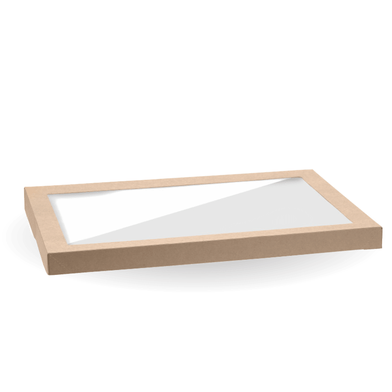 BioPak BioBoard Catering Tray PLA Window Lid Large 50 (Pack)