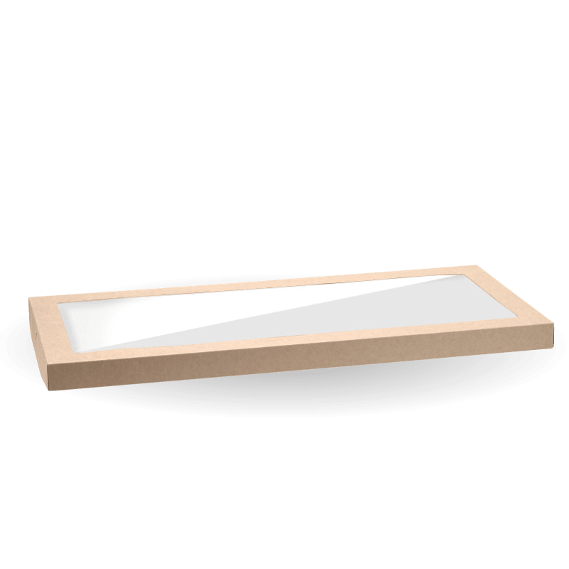 BioPak BioBoard Catering Tray PLA Window Lid Xlarge 50 (Pack)