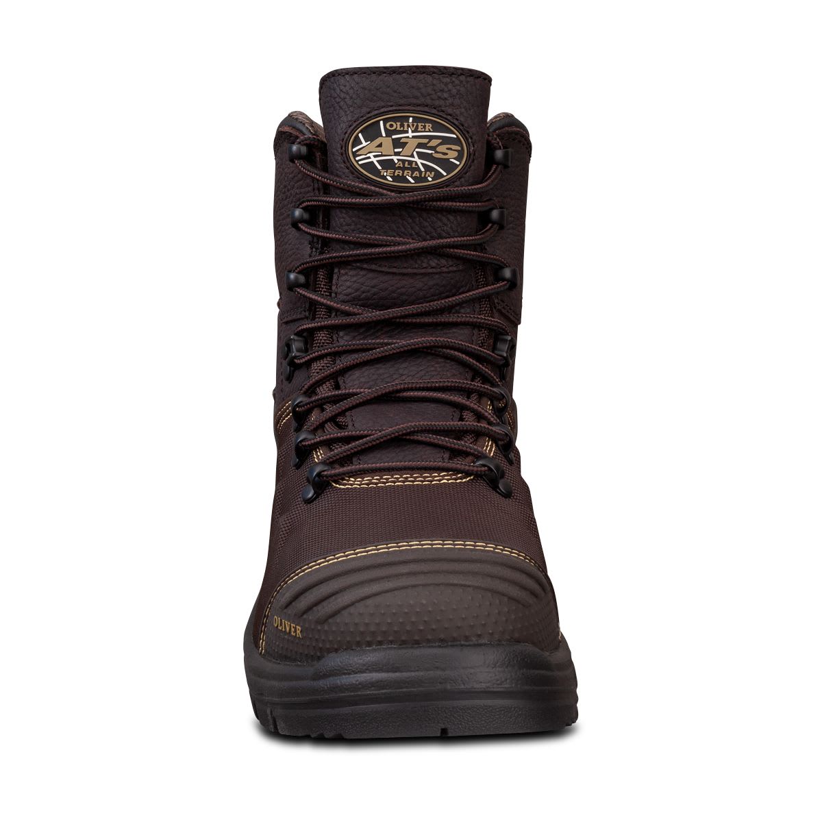 Oliver 65-490 Caustic Lace Up Safety Boots - Brown (Size: 04)