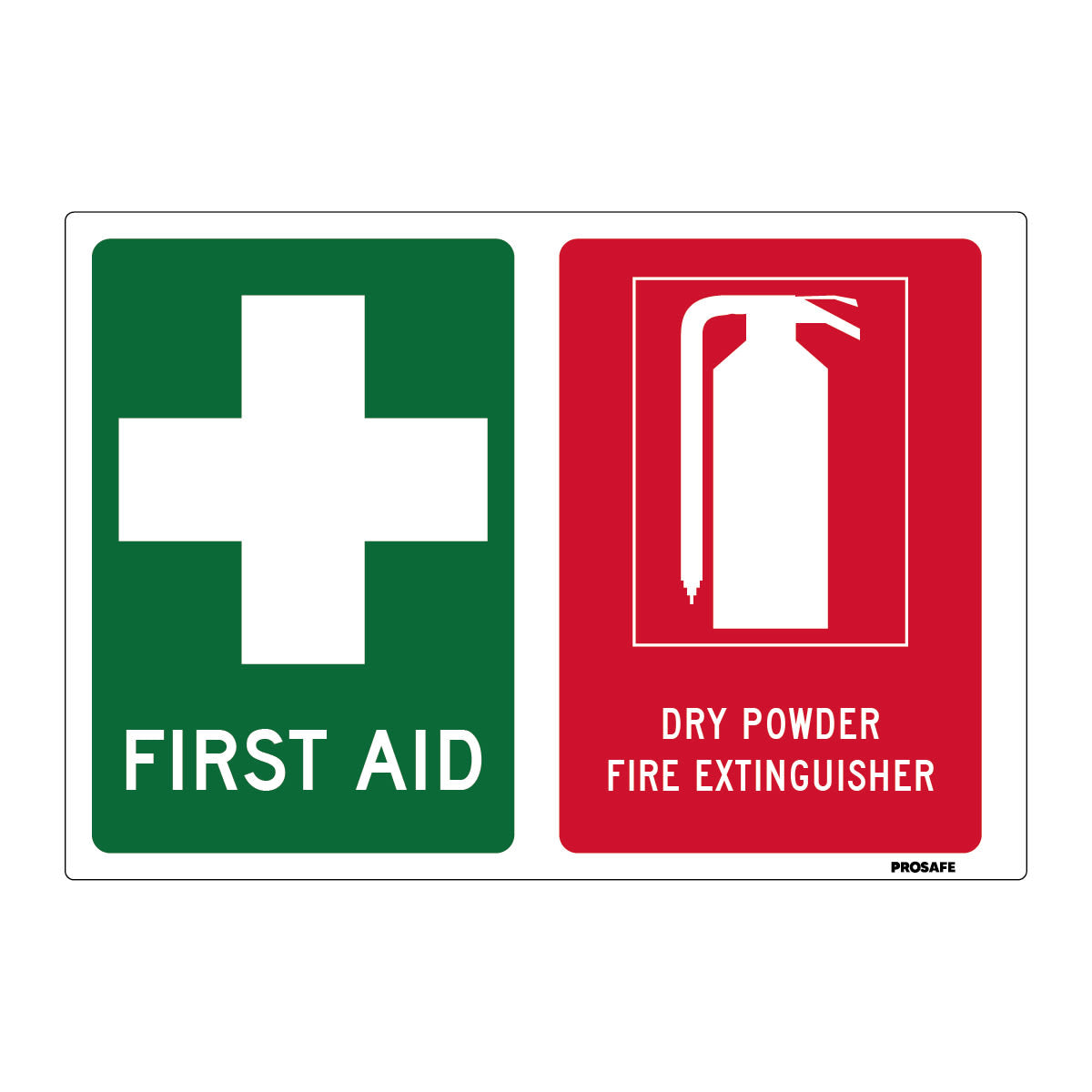 Emergency & Exit Sign |First Aid/Fire Extinguisher W180mm x H125mm
