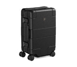 Victorinox Lexicon Framed Carry On Luggage in black, featuring an aluminum frame, TSA locks, and 30L capacity.