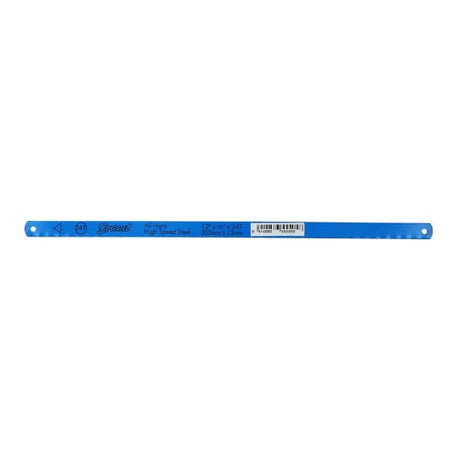 Evacut 300x13mm Hacksaw Blades with 24 TPI, designed for precision cutting in metal and plastic, color-coded for easy identification.
