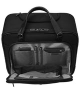 Victorinox black wheeled business brief featuring CORDURA fabric, padded laptop compartment, and smart organization.