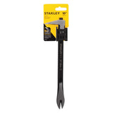 Stanley 10" Precision Claw Bar, forged high-carbon steel, ideal for nail pulling and prying in small demolition tasks.