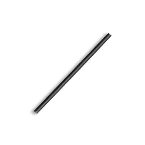 Biopak BioStraws Cocktail Black-4.5 x 120mm-250-Pack