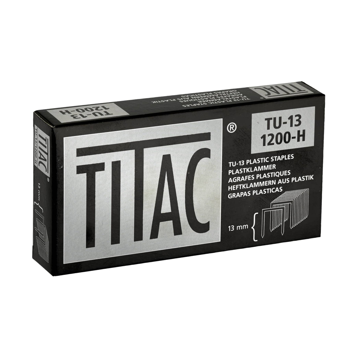 Titac Plastic U Staples TU13 Hard Pkt 1500 (Pack)