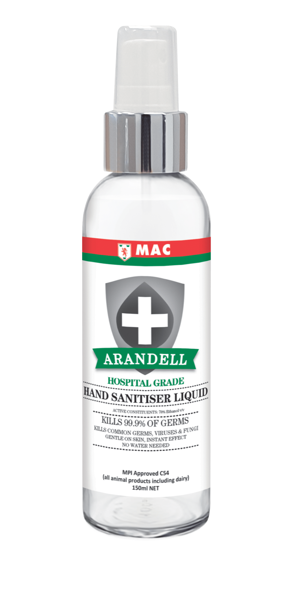 Arandell Hand Sanitiser Rub (ABHR) 150ml (Carton of 15) - MAC