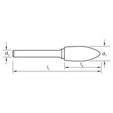 Sutton Double Cut Carbide Bur 1/2" x 1-1/4"