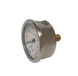 Pressure Gauge SS- 1/4" BSP- Rear -100/150kPa 63mm