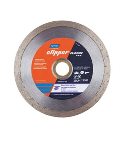 Norton Continuous Rim Diamond Blade 125 x 25/20mm for clean cuts in ceramic, tile, and stone, ideal for wet and dry applications.
