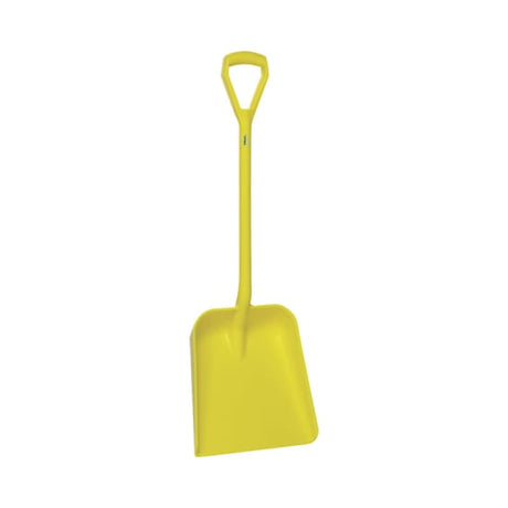Lightweight D Grip shovel with smooth surface, designed for hygiene in food handling, ideal for restaurants and kitchens.