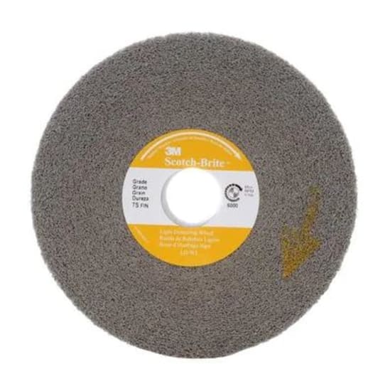 Scotch-Brite Light Deburring Wheel 150mm, soft construction for light deburring and polishing, ideal for various materials.