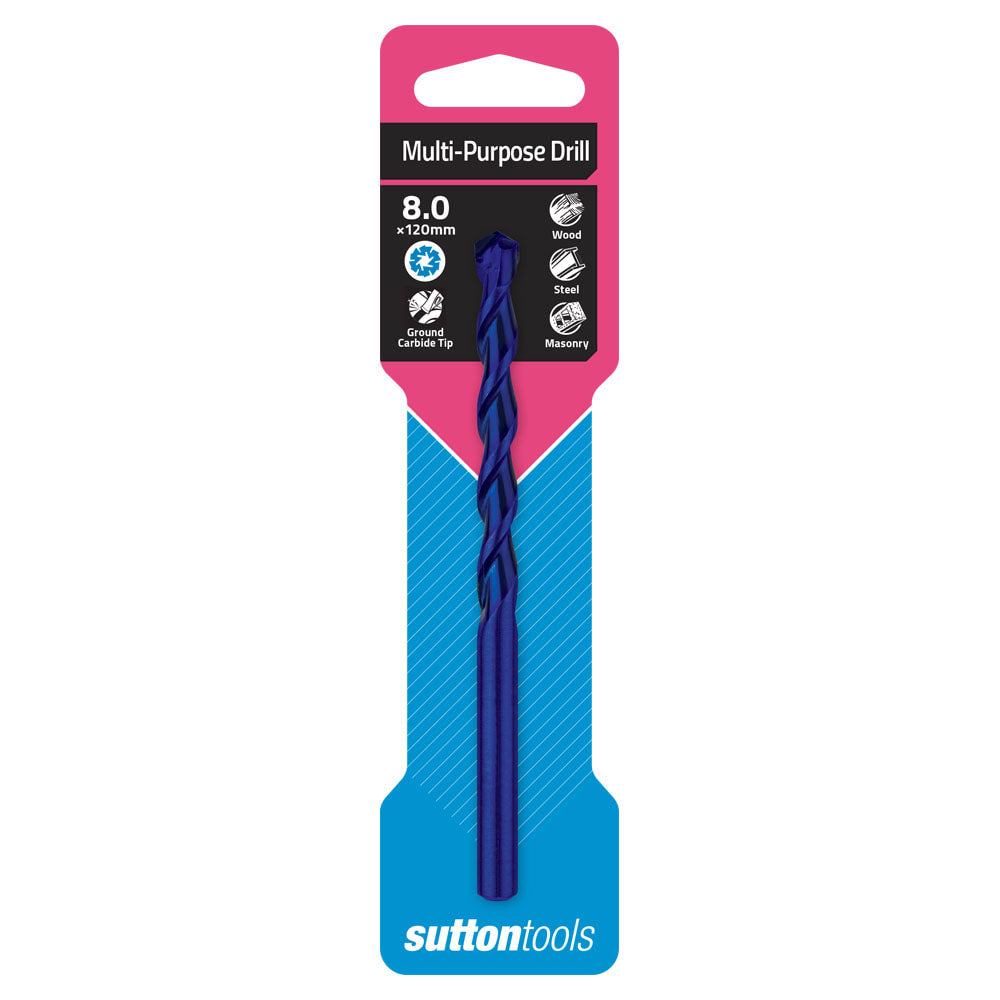 Sutton Multi-Purpose Drills - Standard Length 8 x 120mm
