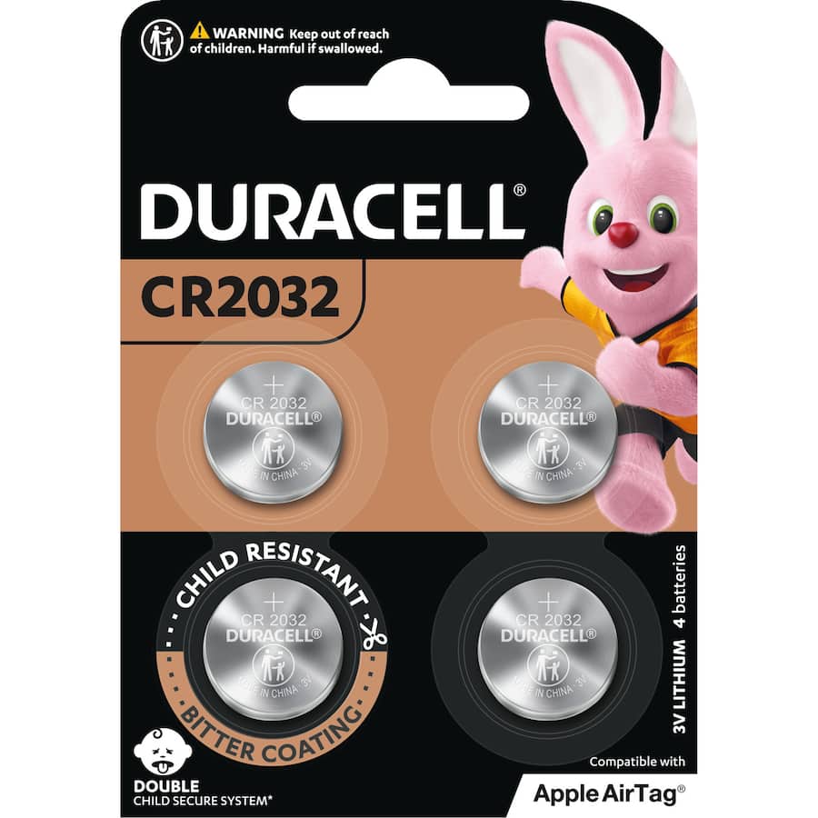Duracell Batteries 3v Lithium Cr2032 4pack