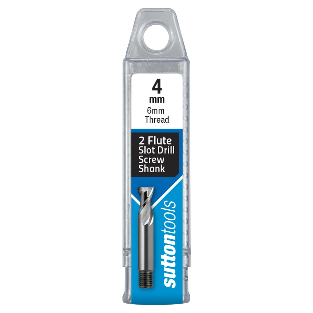 Sutton 2 Flute Slot Drill - Regular (Threaded) 4mm - R30 N