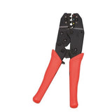 Toledo 220mm ratcheting crimping pliers with ergonomic handles, color-coded heads, and durable alloy steel construction.