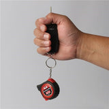 Heavy-duty 2M Toledo measuring tape with shock-proof casing, keychain ring, and high visibility nylon-coated blade.