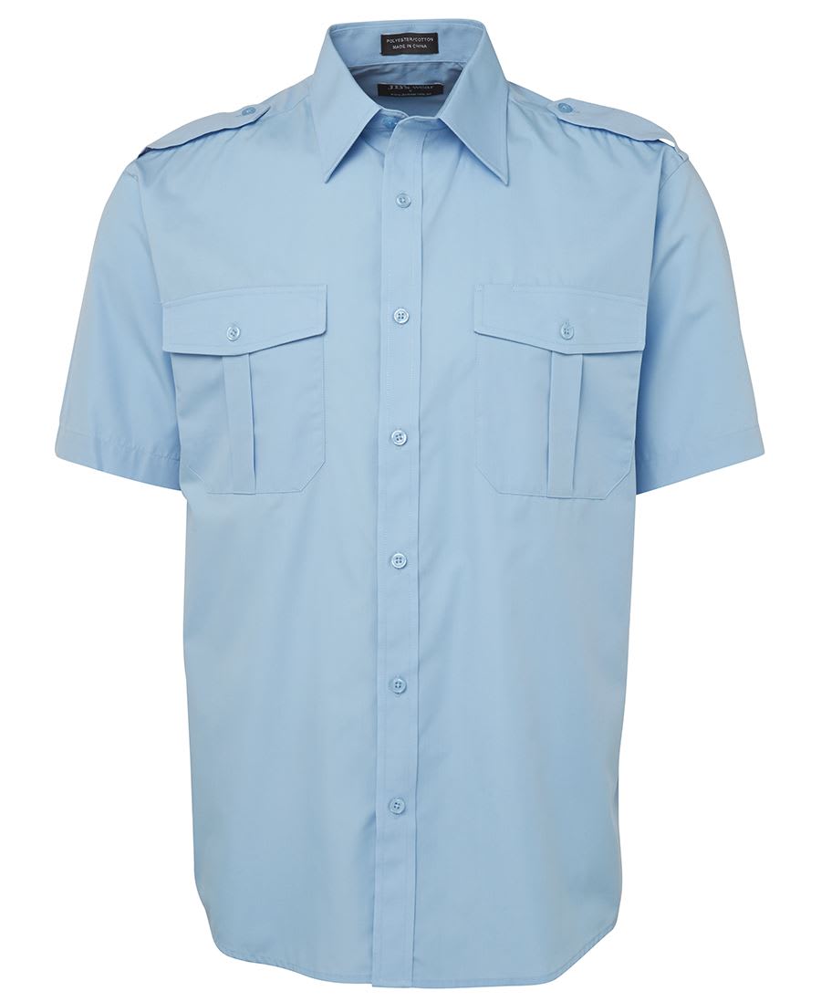 Mens Epaulette Shirt - Blue - 5XL