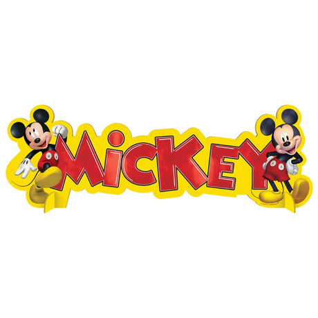 Vibrant Mickey Mouse table decoration (35cm) perfect for kids' birthday parties and Disney-themed events.