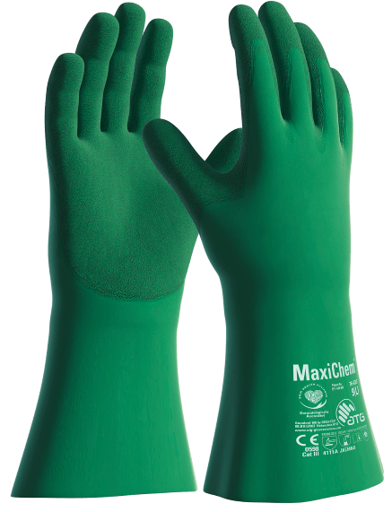 ATG Maxichem TRItech Nitrile 76-830 Gloves (Pair) - Green - 11