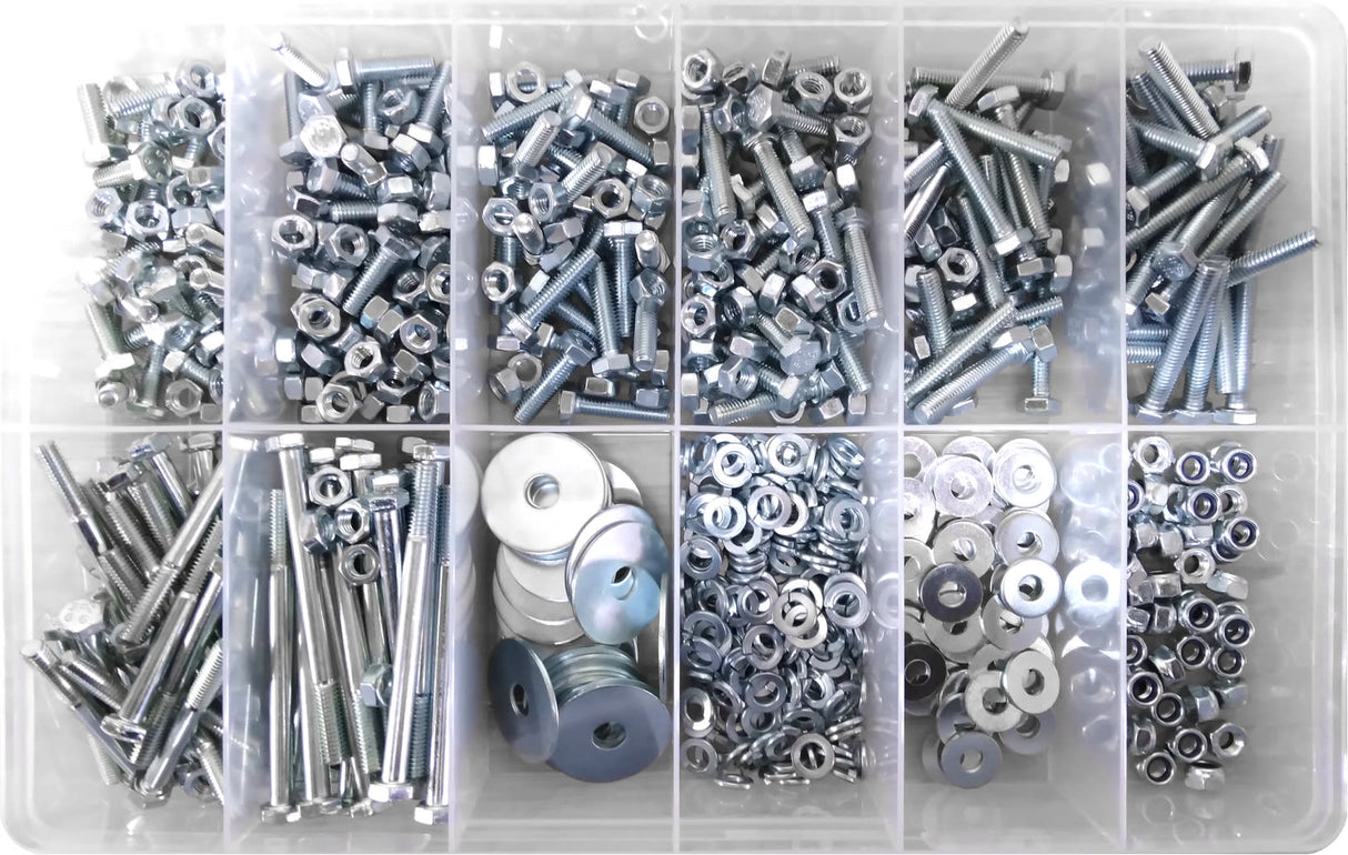 Class 8.8 M6 Bolt/Nut/Washer Assortment Kit 525 piece