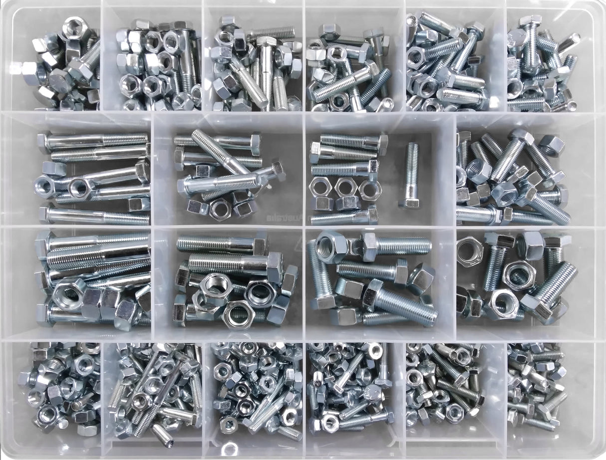 Grade 5 & 8 UNF Bolt and Nut XL Assortment Kit 245 piece