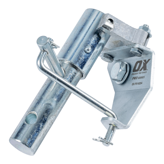 Durable OX Walking Trowel Tilt Bracket, adjustable for efficiency, fits OX-P402960 & OX-P402990, made from zinc plated steel.