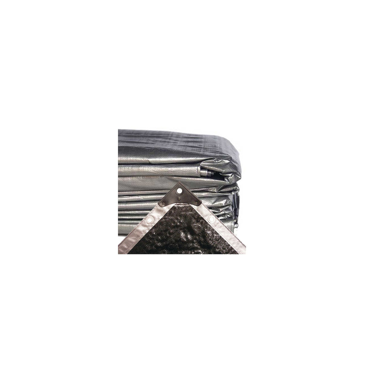 Polytuf Heavy Duty Silver and Black Tarpaulin 10.9 x 12.m