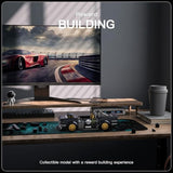 Building Model Kit - Mould King 1965 MUSTANG CAR + SHOWCASE