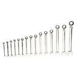 Kincrome 15Pc Rev Comb. Gear Spanner Set - Metric