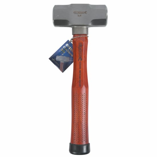 Kincrome 3lb Club Hammer with hickory shaft, high carbon steel head, ideal for striking masonry nails and chisels.