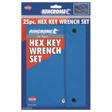 Kincrome 25 Piece Hex Key Wrench Set -Metric & A/F