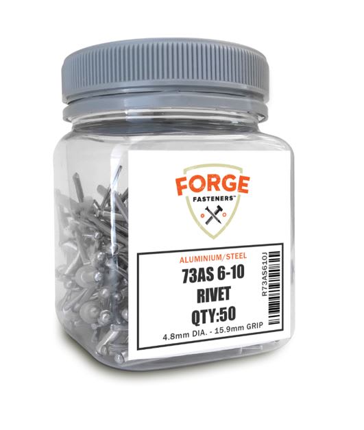 73AS 6-6 Aluminium Truss (Dome) Head Rivet (50 Pack)