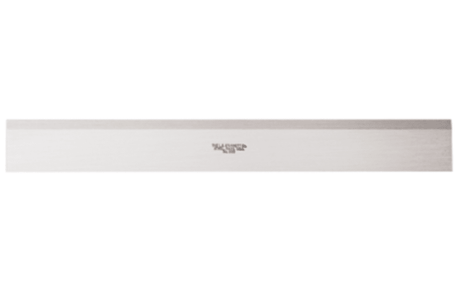 Starrett 12-inch steel straight edge with bevel edge, precision ground for accuracy in woodworking and metalworking tasks.