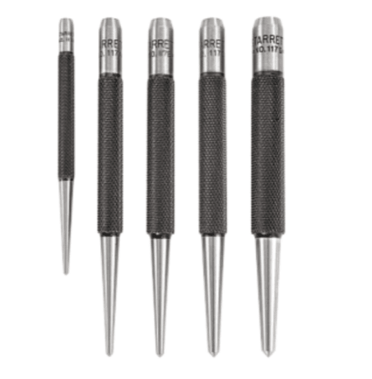 Starrett 5 Piece Centre Punch Set - Round Shank (Each)