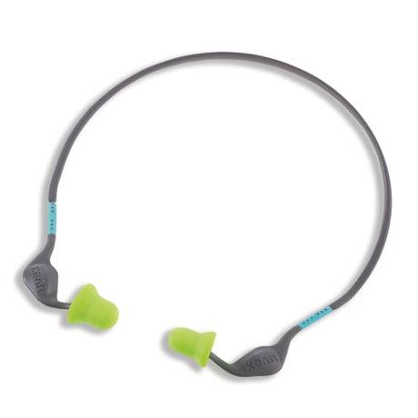 Uvex Xact-Band Earband for effective noise reduction, featuring ergonomic plugs and sound absorbers for industrial environments.