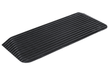 Heavy-duty rubber access ramp (1100x420x50mm) for wheelchair use, featuring a non-slip ribbed surface and gentle slope for safety.