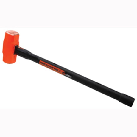 Groz 8lb copper head hammer with indestructible handle, ergonomic grip for shock absorption, ideal for mining and safe operations.