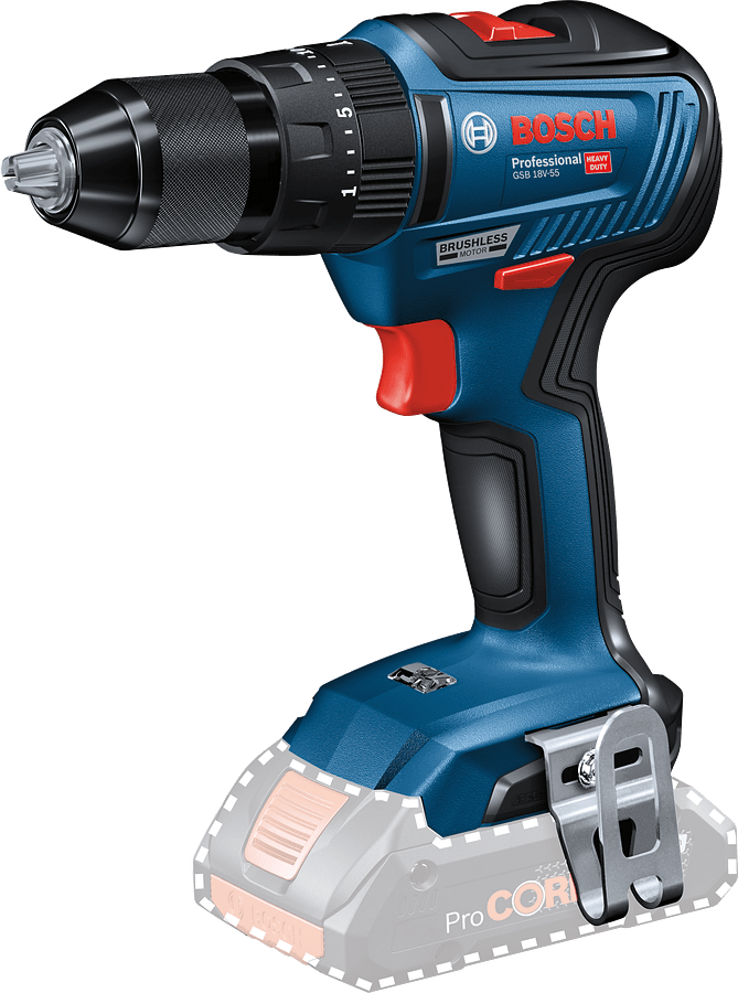 Bosch GSB 18V-55 Cordless Hammer Drill Driver 13mm (Skin Only)