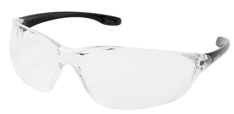 Lightweight uvex Hunter Safety Glasses with frameless wraparound lens, anti-fog coating, and slim arms for optimal comfort and protection.