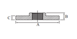 Galvanised Malleable Flange undrilled Table D-25mm (Each)