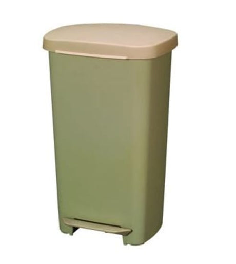 Logisticx 50L Rubbish Bin with Lid, featuring hands-free step-and-lift design for easy waste disposal.