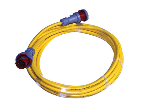 LIFEGUARD 20M 63A 5PIN three-phase lead with IP67 connectors, designed for safe, reliable electrical connections in tough environments.